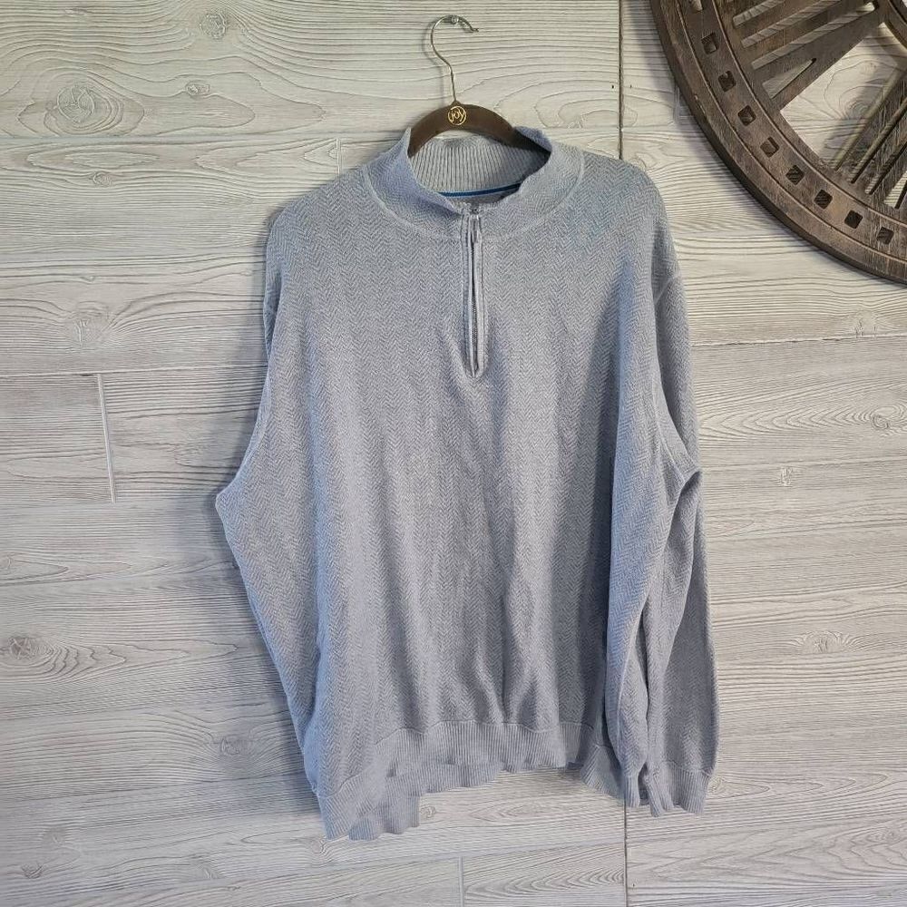 Tommy Bahama Quarter Zip Sweater Mens SZ XXL 1/4 Zip